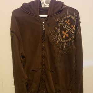 Brown Affliction Hoodie Medium